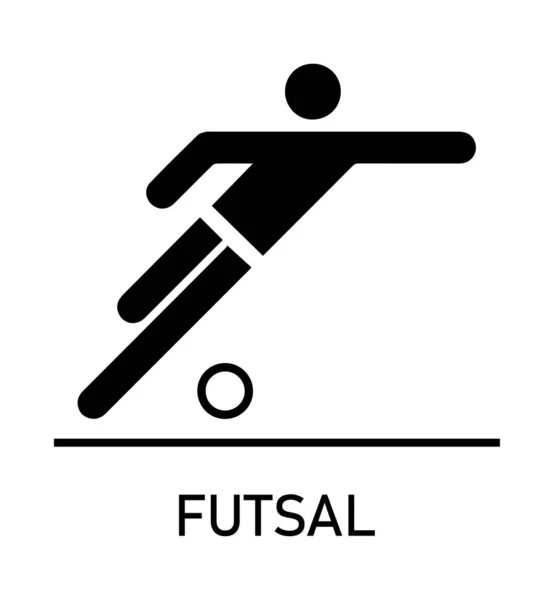Futsal Vektorpiktogram Och Ikon Spel Och Sport — Stock vektor