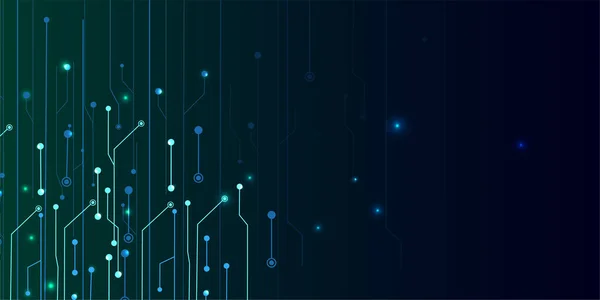 Soyut yapı devre bilgisayar teknolojisi iş geçmişi. Vektör mavi ve yeşil arkaplan.