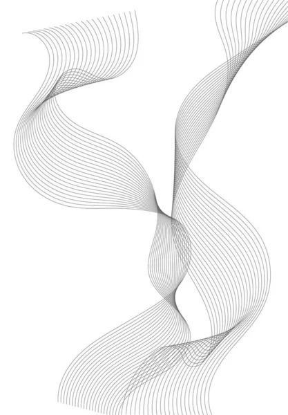 Eléments Design Vague Nombreuses Lignes Scintillantes Rayures Ondulées Verticales Abstraites — Image vectorielle