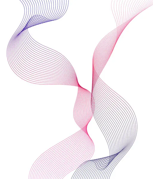 Tasarım elemanları. Parlak çizgilerin dalgası. Sarı arka planda soyut parlak dalgalı çizgiler izole edildi. Yaratıcı çizgi sanatı. Vektör illüstrasyon sanat deco biçimi