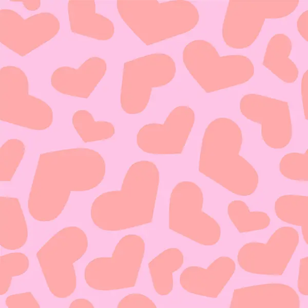 Czerwona Miłość Serce Bezszwowe Wzór Ilustracji Cute Romantyczny Różowe Serca — Wektor stockowy
