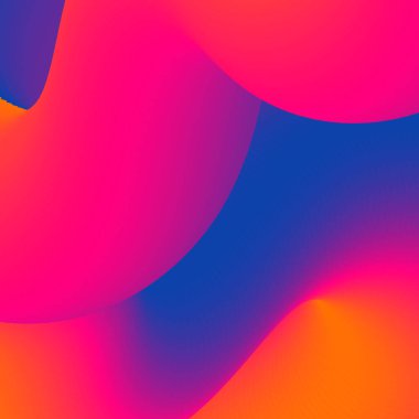 Renkli Gradyan ile dalgalı şekil. Vektör çizimi. Soyut arkaplan. Renkli pankart