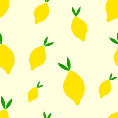 Vector limon deseni. Basit bir tarz. Yaz. Vektör. Yaz havası. İtalya. Pozitano. Arkaplan, kart, davet veya poster için kusursuz desen 