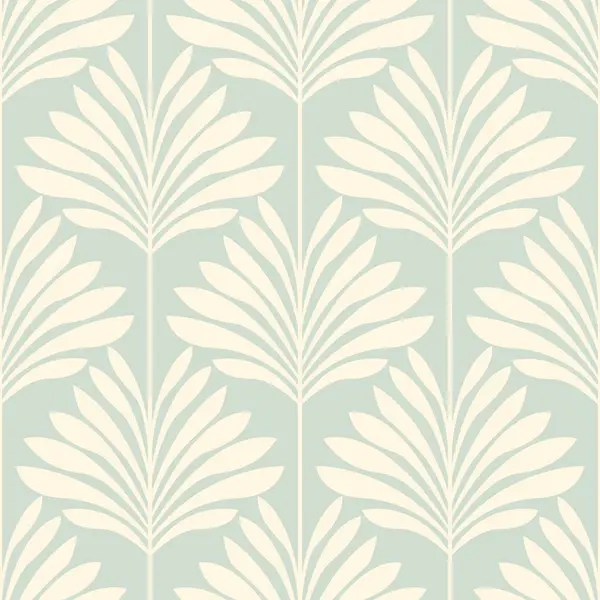 Klasik Art Deco Kusursuz Desen. Yaprak desenli geometrik dekoratif. Geçmişe dönüş. Hafif arkaplan. Bej yaprak. Duvar Kağıdı 