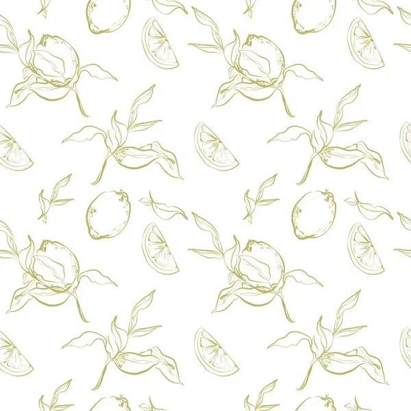 Limon çizimi olan güzel sarı ve beyaz karalama deseni. El çizimi moda arka plan. Geçmiş tebrik kartları, davetiyeler, kumaş ve tekstil tasarımları. Yaz havası