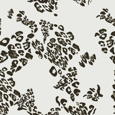 Leopar desenli vektör kusursuz. Kumaş, kağıt ve giysiler için modaya uygun bir geçmiş. Hayvan deseni.