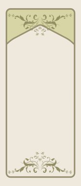 Çerçeve sınır süsü. Dekor dizaynı, çiçek süslemesi. Vintage çerçeveler ve kenar