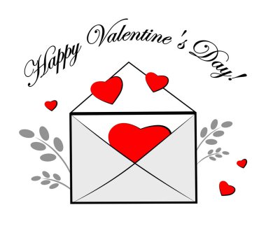 Sevgililer günün kutlu olsun. tebrik kartı. vektör çizim