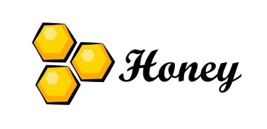 Beyaz arka planda bal olan bal peteği. Vektör illüstrasyonu