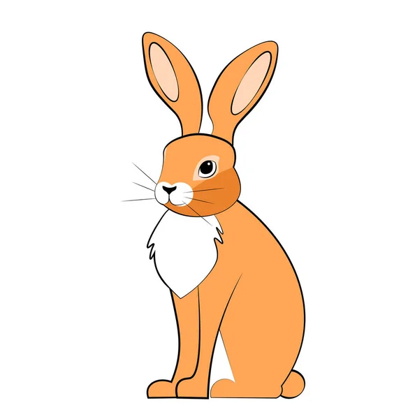 stock vector Red hare on white background. Vector illustration