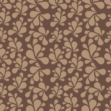  Kahverengi girdaplı kusursuz desen. Vektör illüstrasyonu