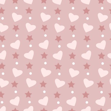 Pembe arka planda kalpleri olan kusursuz bir model. Vektör illüstrasyonu