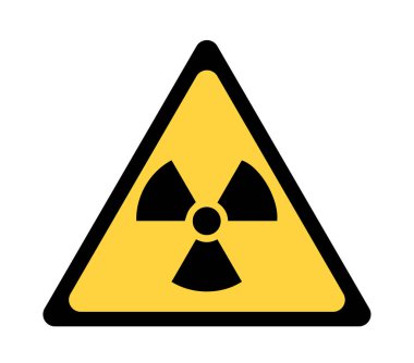 Radiation sign on a white background. Vector illustration clipart