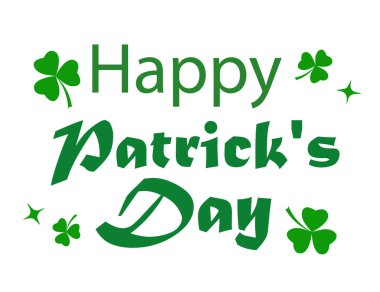 Aziz Patrick Günü. Tebrik kartı. Vektör illüstrasyonu