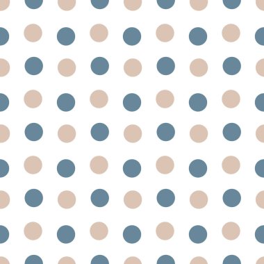 Beyaz arka planda lekesiz benekli desen. Vektör illüstrasyonu