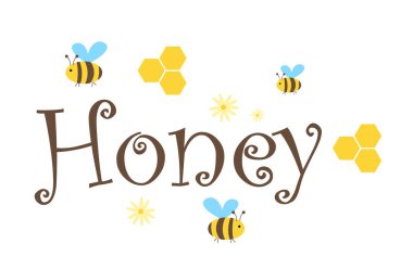 Beyaz arka planda kaligrafik yazı tatlım. Vektör illüstrasyonu