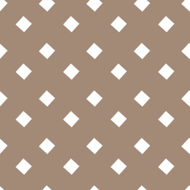 Beyaz elmaslı bej, geometrik desen. Vektör illüstrasyonu