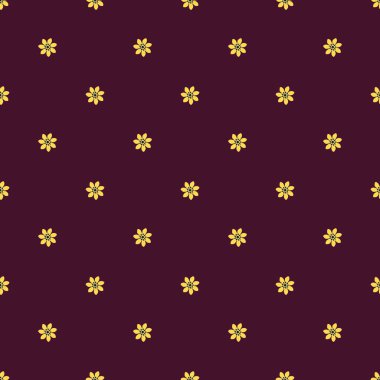 Karanlık bir arka planda kötü huylu çiçekleri olan kusursuz bir desen. Vektör illüstrasyonu