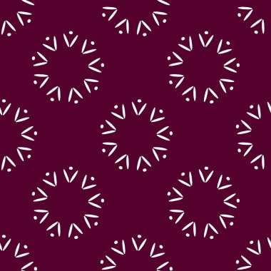 Kestane rengi arka planda daireler çizen kusursuz bir desen. Vektör illüstrasyonu