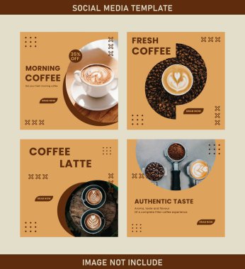 Kafe için sosyal medya şablonu