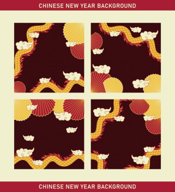 Çin 'in yeni yıl şablon seti