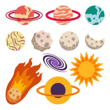 dış uzay elementleri resimleme 