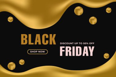 altın sıvısı Kara Cuma şablonu arka planı