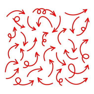 El yapımı ok vektör çizimi. Elle çizilmiş ok simgesi. İmleç işaretleyici iş konsepti.