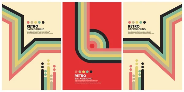 soyut geometrik renkli poster tasarım şablonu