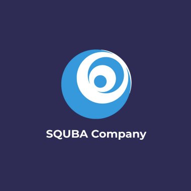 SQUBA Şirketi - Soyut yuvarlak logo tasarım ögesi