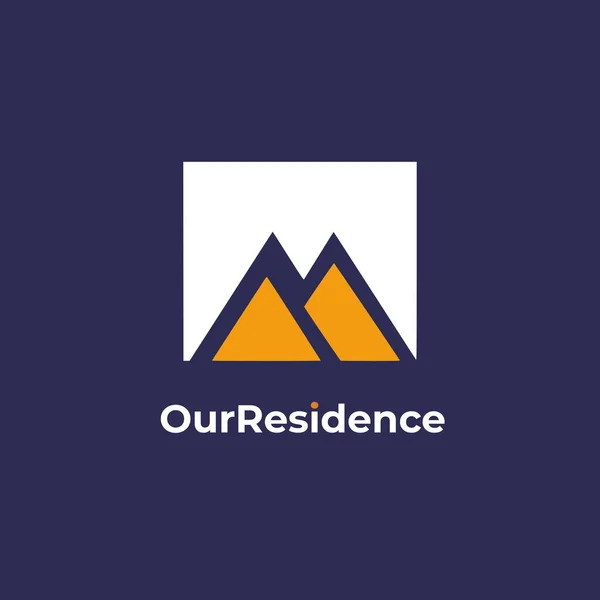 Ourresidence Abstract Triangle Background Logo Concept — Stock Vector
