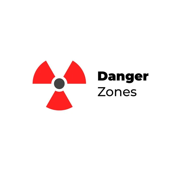 Tehlike bölgesi veya radyoaktif işaret atomik logo tasarımı