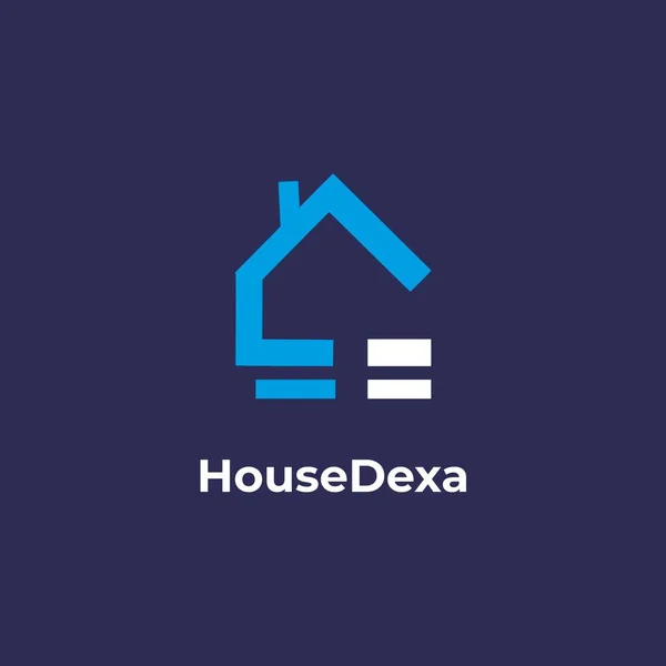 HouseDexa - Ev tasarım vektör şablonu. Ev ikonu. Ev logosu. Emlak tasarımı kavramı.