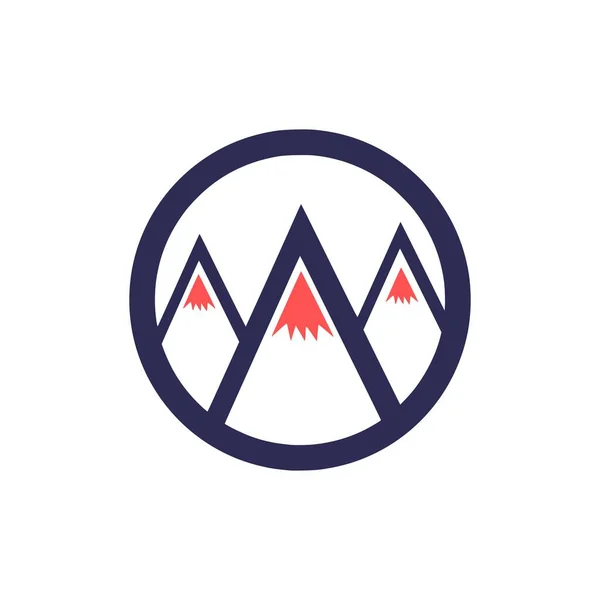 Modèle Logo Sur Thème Montagne Avec Concept Illustration Icône Vectorielle — Image vectorielle
