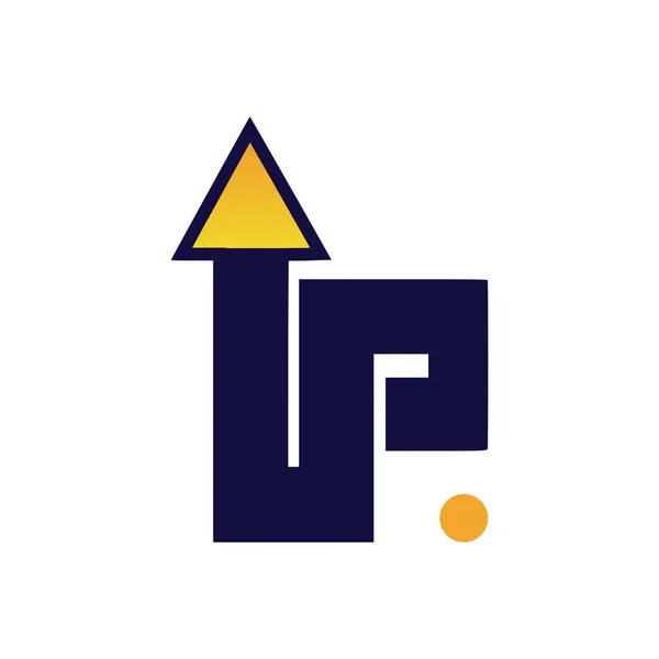 Flecha Apuntando Hacia Arriba Una Plantilla Diseño Logotipo Representa Progreso — Archivo Imágenes Vectoriales
