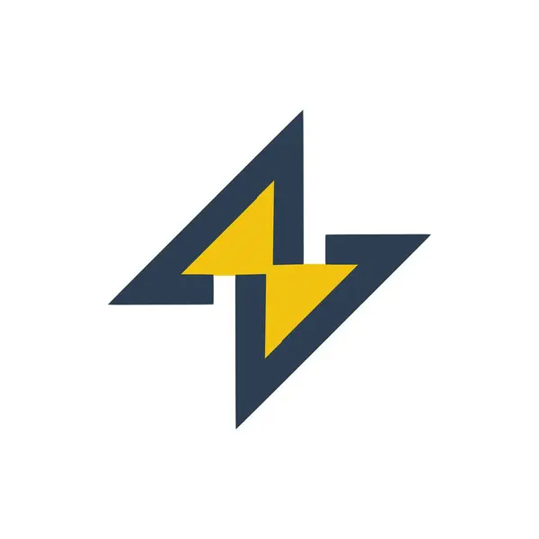 ライトニング エネルギー 雷のためのロゴデザインコンセプト — ストックベクタ