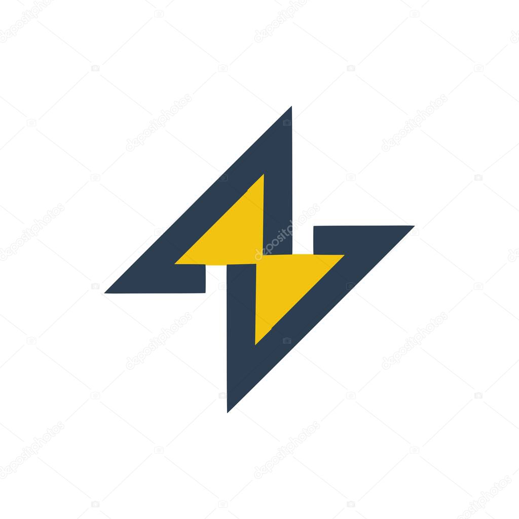 Logo design concepts for lightning, electricity, energy, or thunder.