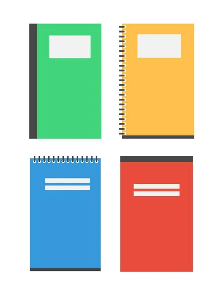 Icono Del Cuaderno Educación Escolar Tema Aprendizaje Diseño Colorido Ilustración — Vector de stock