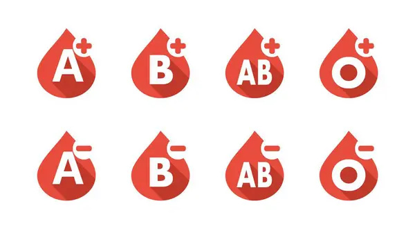 Ikony Kropli Krwi Gotowe Symbol Dawcy Krwi Ilustracja Wektora Kolor — Wektor stockowy