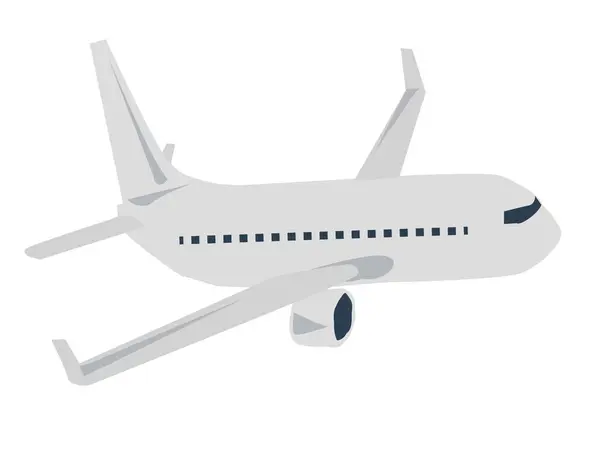 Flugzeug Symbol Isoliert Auf Weißem Hintergrund Vektorillustration Flachen Stil — Stockvektor