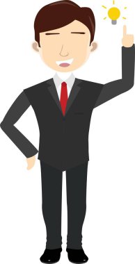 Bir İş Adamı 'nın Ampulü Göstermesi