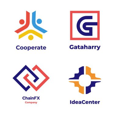 Şirket logosu tasarım paketi iş ya da şirket için. Logo tasarım şablon paketi.