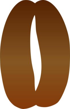 Kahve çekirdeği beyaz arka planda izole edilmiş. Vektör illüstrasyonu.