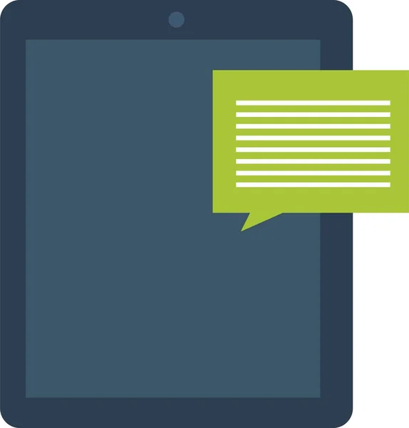 Ekranda konuşma balonu olan akıllı telefon. Düz biçimli vektör illüstrasyonu