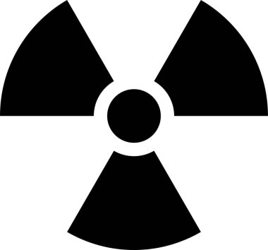 Radyasyon Uyarı Logosu - Çarpıcı Tasarımda Yapılan Potansiyel Riskleri Temsil Eden Cesur Sembol. Tehlikeli ya da Toksik logo simgesi.