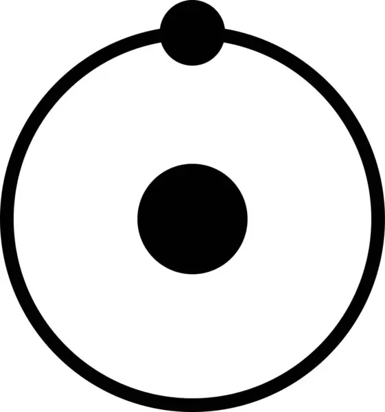 Een Ion Elektron Logo Illustratie Totaal Aantal Ionen Elektronen Zwart Rechtenvrije Stockvectors