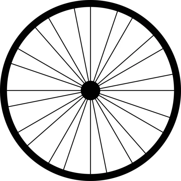 Dairesel dairesel, yayılan çizgi elementi. Dairesel geometrik element. Bisiklet tekerleği izole edildi.