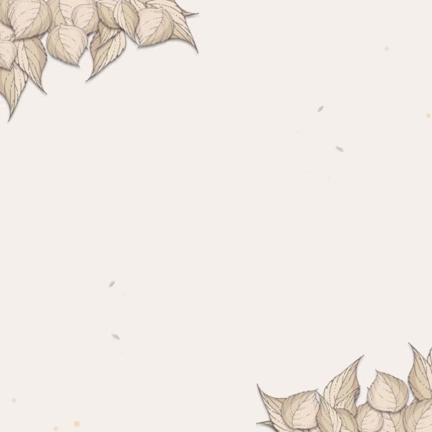Цветочная Анимация Кадра Копировальным Пространством Текстовым Заполнителем Ботанический Цветочный Фон — стоковое видео