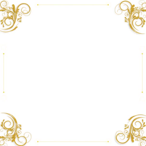 Luxury Frame Animation Text Placeholder Copy Space Suitable Online Wedding — Stock Video
