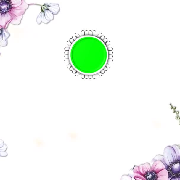 Circle Wreath Frame Floral Foliage Botanical Animation Wedding Invitation Image — Stock Video